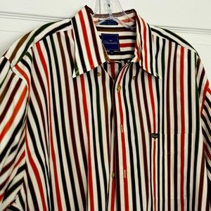 Lavish Collared Shirt Button Down. 100% Cotton. Made in Hong Kong. Long Sleeves.